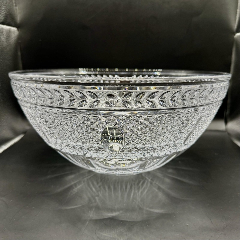 Mikasa Pavane 10" Lead Crystal Serving Bowl VT265-725 Czech Republic